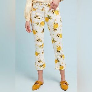 Anthropologie Pilcro Lemon Grove High Rise Bootcut Cropped Jeans
